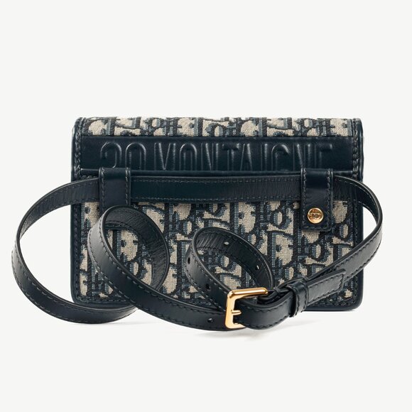 Christian Dior 30 Montaigne Blue Oblique Canvas 2-in-1 Pouch - Picture 4 of 16